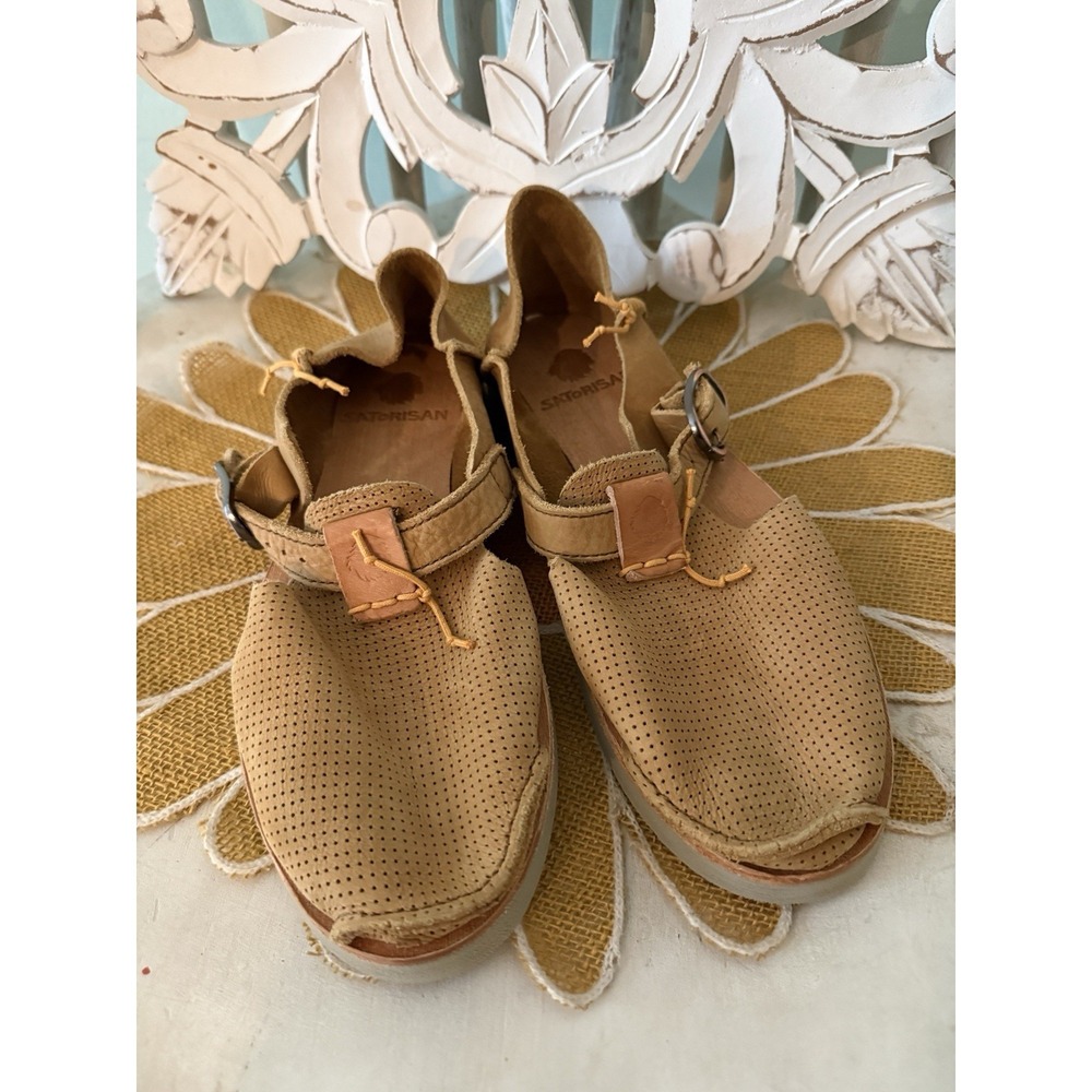 Satorisan Shoes Benirras Perforated Flats Peanut Tan Brown Marine EU 40 US 9